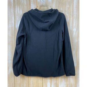 NWT Lands' End Women's Fleece Zip Front Jacket Black Size Small